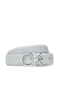 Calvin Klein Pasek Damski Re-Lock Ck Logo Belt K60K610413 Niebieski. Kolor: niebieski. Materiał: skóra