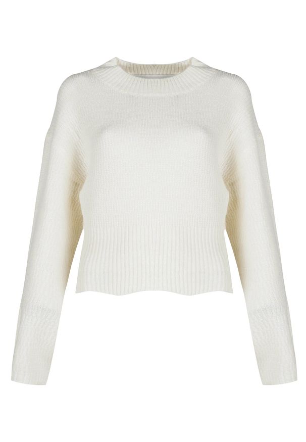 Silvian Heach Sweter | CVA22030LU | Kobieta | Kremowy. Typ kołnierza: golf. Kolor: kremowy. Materiał: akryl, poliester, wełna, elastan. Długość: krótkie. Wzór: aplikacja, ze splotem