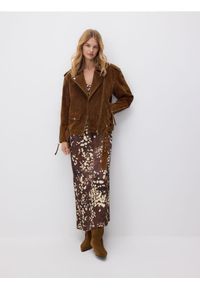 Reserved - Wzorzysta sukienka z wiskozy - wielobarwny. Materiał: wiskoza. Typ sukienki: proste #1