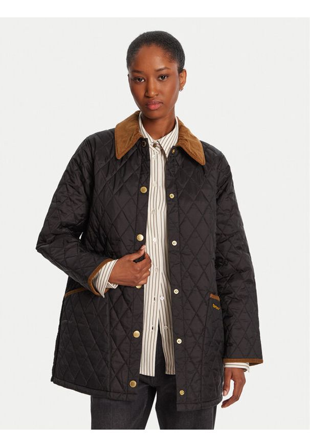 Barbour Kurtka przejściowa LQU1852BK91 Czarny Regular Fit. Kolor: czarny. Materiał: syntetyk