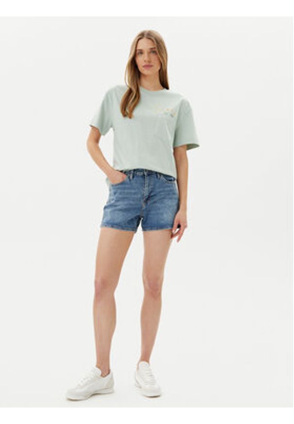 Lee T-Shirt Embroidery Pocket 112363833 Zielony Relaxed Fit. Kolor: zielony. Materiał: bawełna