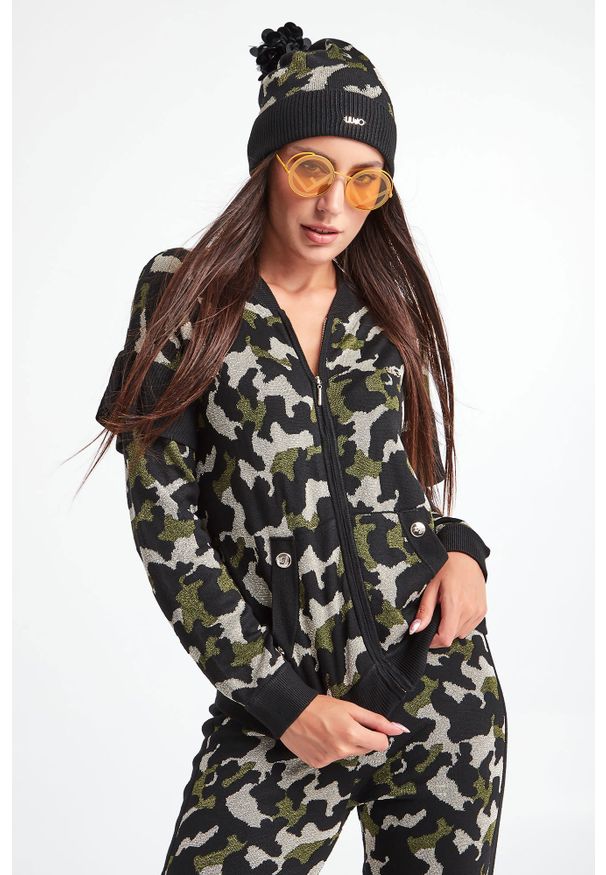 Liu Jo Sport - SWETER LIU JO SPORT. Długość rękawa: długi rękaw. Długość: długie. Wzór: aplikacja, moro. Styl: sportowy