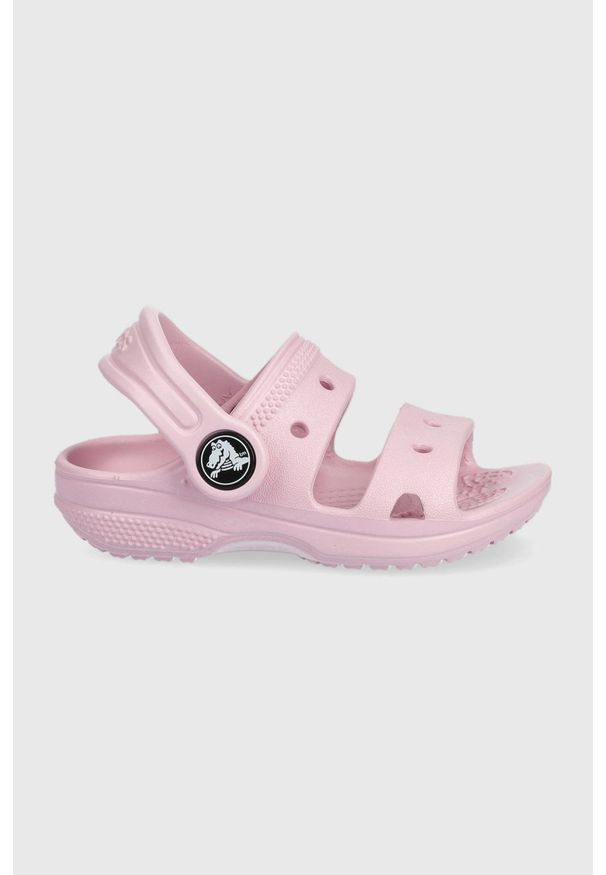 Crocs sandały dziecięce kolor różowy. Kolor: różowy. Materiał: materiał