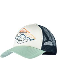 Buff - Czapka z daszkiem Trucker Luster Flint. Kolor: zielony, biały, wielokolorowy. Sezon: lato. Styl: klasyczny