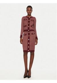 Fracomina Spódnica ołówkowa FS24WG4004K536F8 Bordowy Slim Fit. Kolor: czerwony. Materiał: syntetyk, wiskoza #4