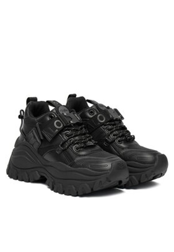 Buffalo Sneakersy Lola lace Up Com Lo 1636503 Czarny. Kolor: czarny. Materiał: skóra