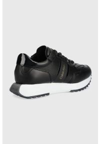 Calvin Klein sneakersy skórzane kolor czarny. Nosek buta: okrągły. Zapięcie: sznurówki. Kolor: czarny. Materiał: skóra #3