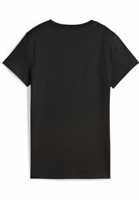 Puma - Damska koszulka ESS ELEVATED PUMA Black. Kolor: czarny. Wzór: aplikacja, haft