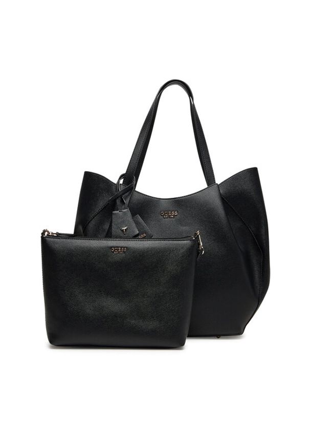 Guess Torebka Amorette HWBG78 98240 Czarny. Kolor: czarny. Materiał: skórzane