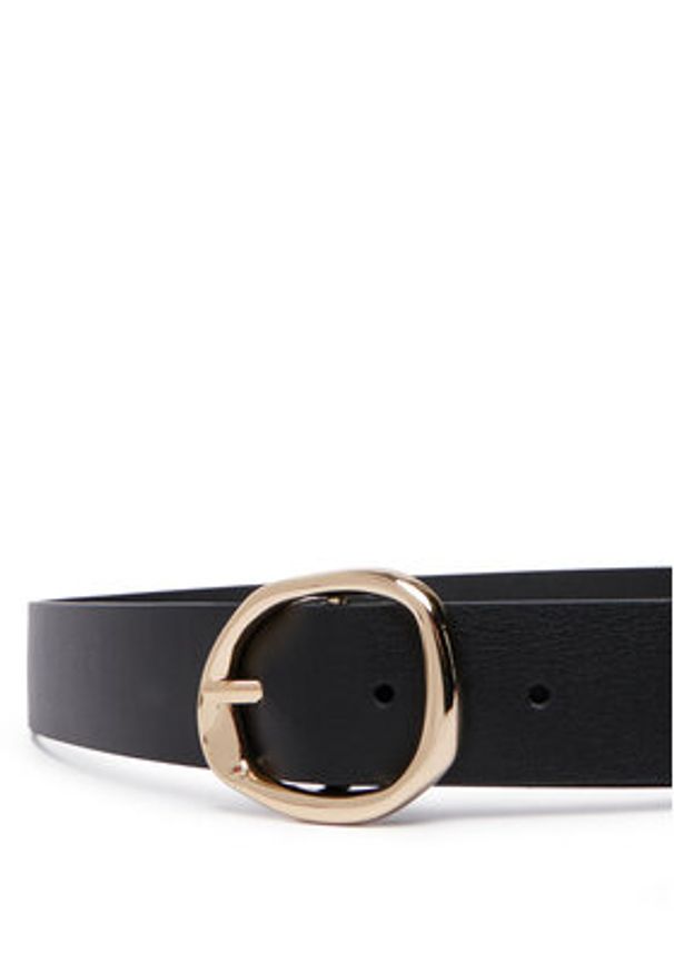 TOMMY HILFIGER - Tommy Hilfiger Pasek Th Sculpt 3.0 AW0AW18697 Czarny. Kolor: czarny. Materiał: skóra