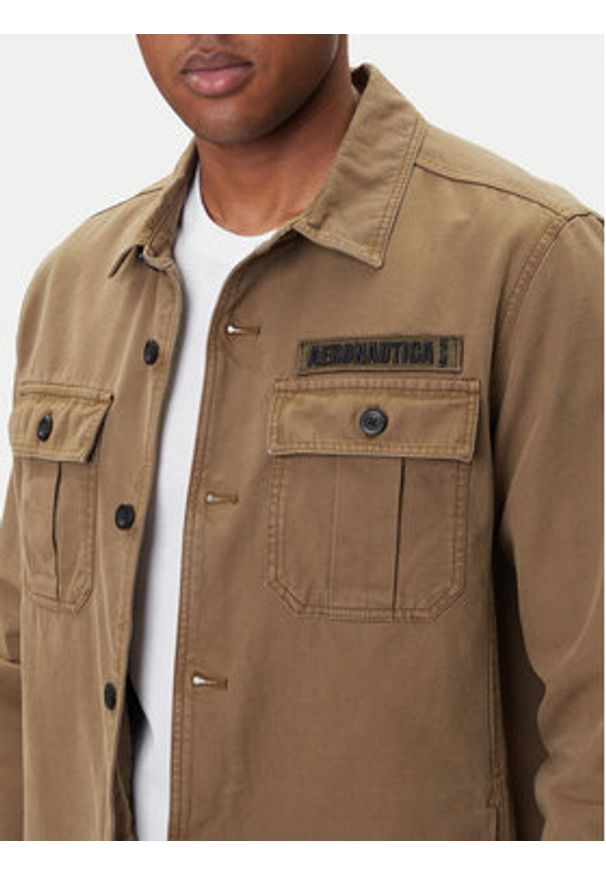 Aeronautica Militare Kurtka przejściowa 252AC0036UCT04233 Zielony Regular Fit. Kolor: zielony. Materiał: bawełna