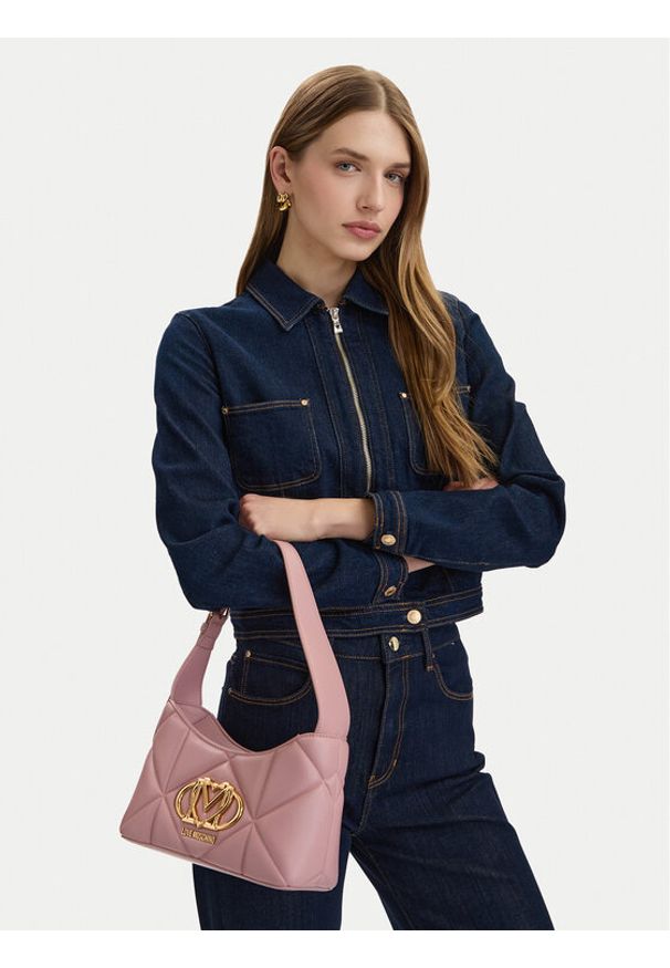 Love Moschino - LOVE MOSCHINO Torebka JC4258PP0OLC0600 Różowy. Kolor: różowy. Materiał: skórzane