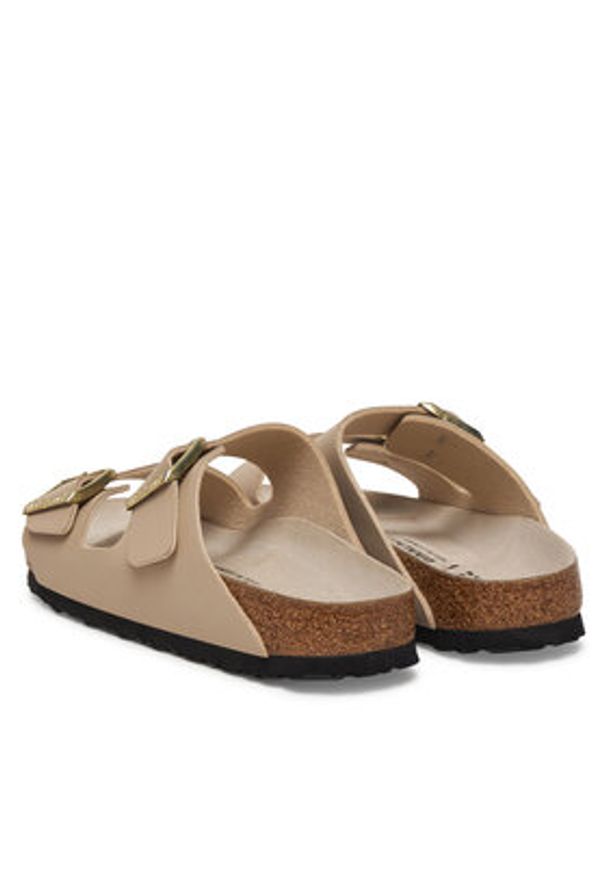 Birkenstock Klapki Arizona 1031438 Beżowy. Kolor: beżowy. Materiał: skóra