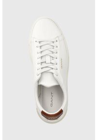 GANT - Gant sneakersy skórzane Blancci kolor biały. Nosek buta: okrągły. Zapięcie: sznurówki. Kolor: biały. Materiał: skóra