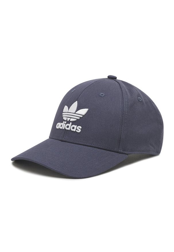 Adidas - adidas Czapka z daszkiem Trefoil Baceball Cap HD9698 Granatowy. Kolor: niebieski. Materiał: materiał