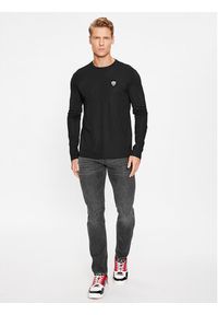 EA7 Emporio Armani Longsleeve 8NPT17 PJRGZ 1200 Czarny Regular Fit. Kolor: czarny. Materiał: syntetyk, wiskoza. Długość rękawa: długi rękaw #4