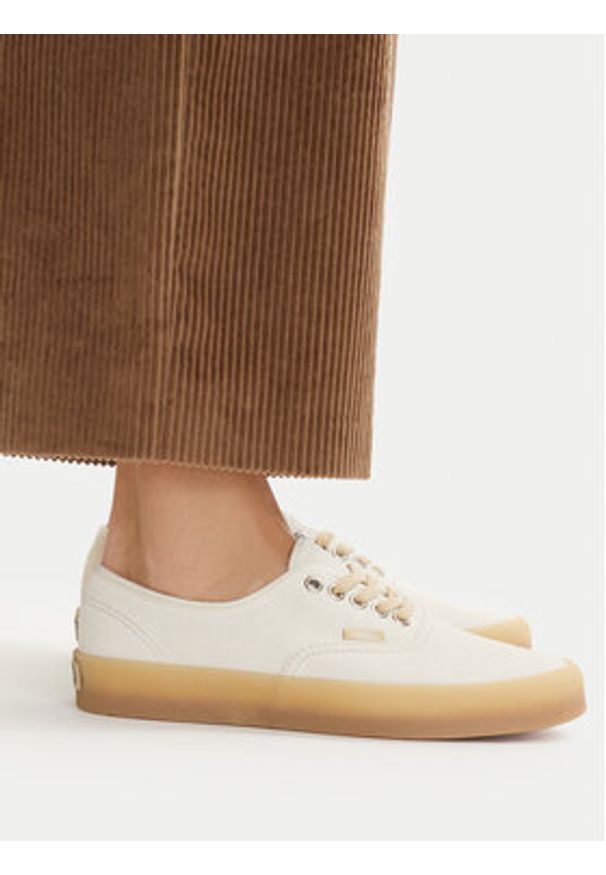 Vans Tenisówki Authentic VN000D7YCD31 Écru. Kolor: kremowy. Materiał: skóra, zamsz