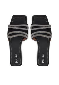 Pollini Klapki SA28071C1MTA0000 Czarny. Kolor: czarny. Materiał: skóra, zamsz #2