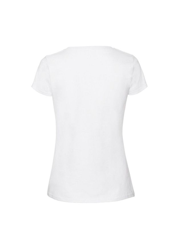 FRUIT OF THE LOOM - Koszulka Damska Iconic 195 Premium Ringspun Cotton T-shirt. Kolor: biały. Sport: turystyka piesza