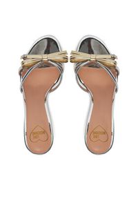 Love Moschino - LOVE MOSCHINO Klapki JA28036G1MJE190A Srebrny. Kolor: srebrny. Materiał: skóra #4