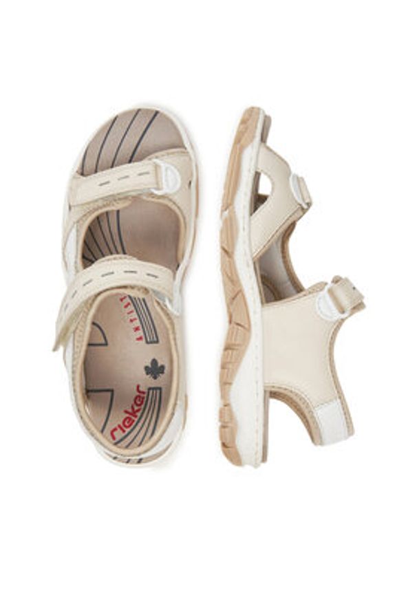 Rieker Sandały CEO-68866-62 Beżowy. Kolor: beżowy. Materiał: materiał