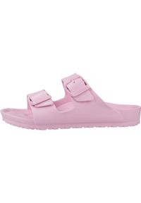 Klapki dla dzieci Birkenstock Arizona. Kolor: różowy. Materiał: syntetyk, materiał