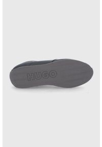 Hugo buty Cyden kolor czarny. Nosek buta: okrągły. Zapięcie: sznurówki. Kolor: czarny. Materiał: guma