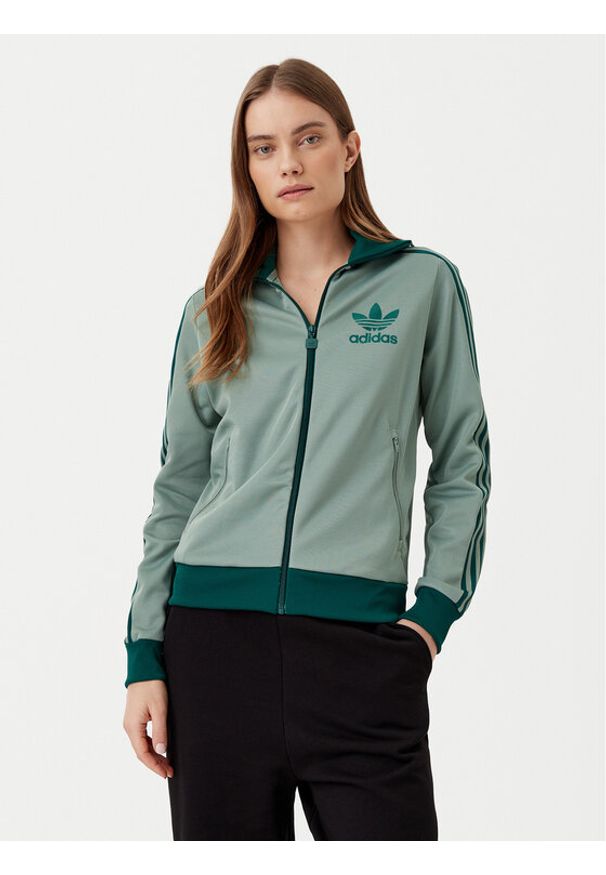 Adidas - adidas Bluza Beckenbauer JC5809 Zielony Regular Fit. Kolor: zielony. Materiał: syntetyk