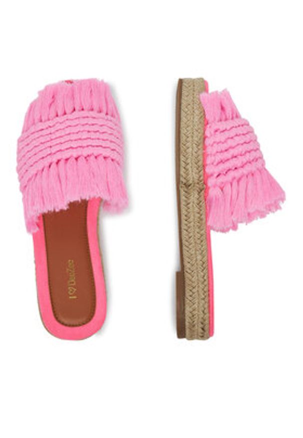 DeeZee Espadryle S855-1 Różowy. Kolor: różowy. Materiał: materiał