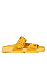 Geox Klapki U Parnaiba U651KA 00022 C2000 Żółty. Kolor: żółty. Materiał: skóra, zamsz #1