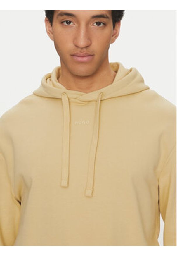 Hugo - HUGO Bluza Dapo 50486478 Beżowy Relaxed Fit. Kolor: beżowy. Materiał: bawełna