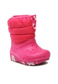 Crocs Śniegowce Classic Neo Puff Boot T 207683 Różowy. Kolor: różowy #4