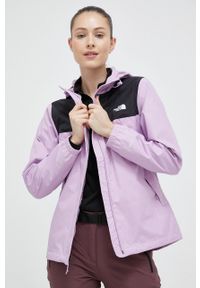 The North Face kurtka outdoorowa Antora kolor fioletowy. Kolor: fioletowy. Materiał: tkanina, włókno, materiał. Długość: długie #1