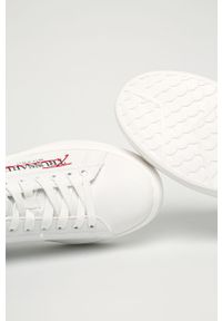 Trussardi Jeans - Buty. Nosek buta: okrągły. Zapięcie: sznurówki. Kolor: biały. Materiał: syntetyk, materiał, skóra ekologiczna. Szerokość cholewki: normalna #3