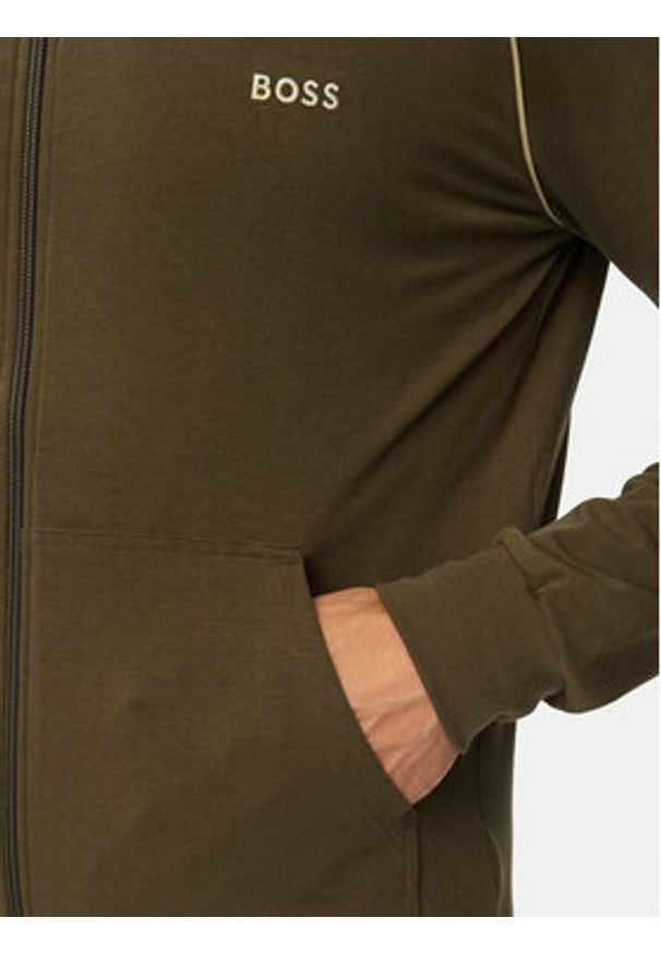 BOSS Bluza Mix&Match 50515307 Khaki Regular Fit. Kolor: brązowy. Materiał: bawełna