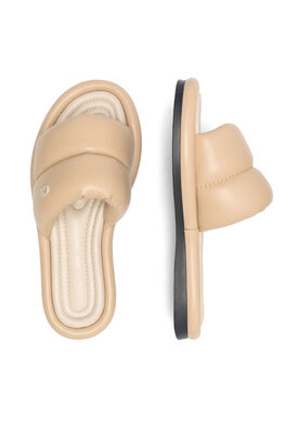 Gino Rossi Klapki ALMERIA-01 Beżowy. Kolor: beżowy. Materiał: skóra