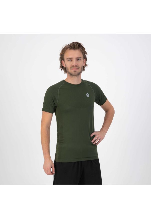 ROGELLI - Koszulka z krótkim rękawem Rogelli Essential. Kolor: zielony. Długość rękawa: krótki rękaw. Długość: krótkie. Sport: fitness