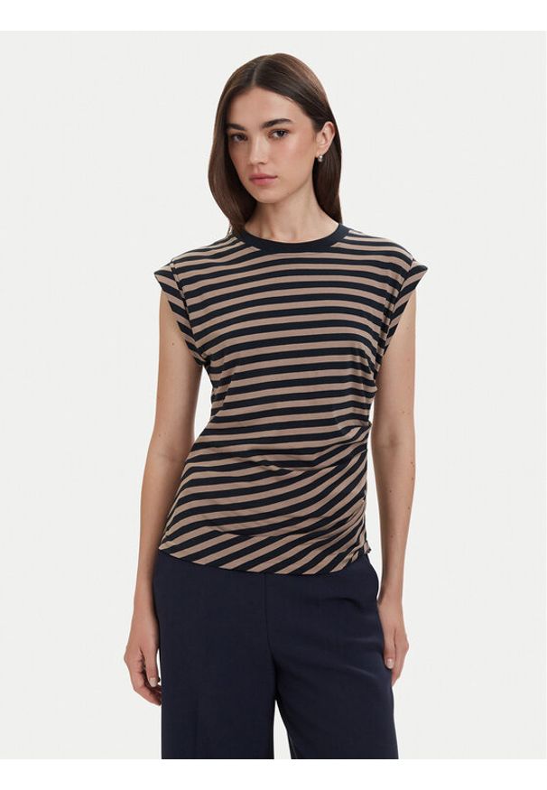 BOSS T-Shirt Epka_striped1 50574979 Kolorowy Regular Fit. Materiał: bawełna. Wzór: kolorowy