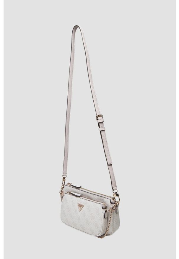 Guess - GUESS Biała damska kopertówka 2 w 1 Noelle II. Kolor: biały. Materiał: skórzane. Rozmiar: małe