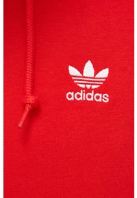 adidas Originals Bluza męska kolor czerwony z kapturem gładka. Okazja: na co dzień. Typ kołnierza: kaptur. Kolor: czerwony. Materiał: materiał, bawełna, dzianina. Wzór: gładki. Styl: casual #5