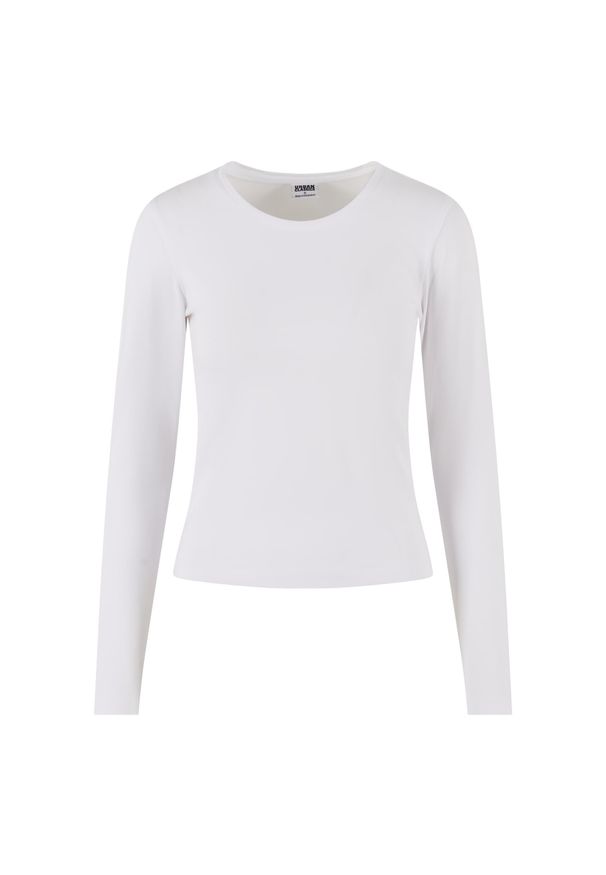 Damska koszulka z długim rękawem Urban Classics Basic Super Slim. Kolor: biały. Długość rękawa: długi rękaw. Długość: długie