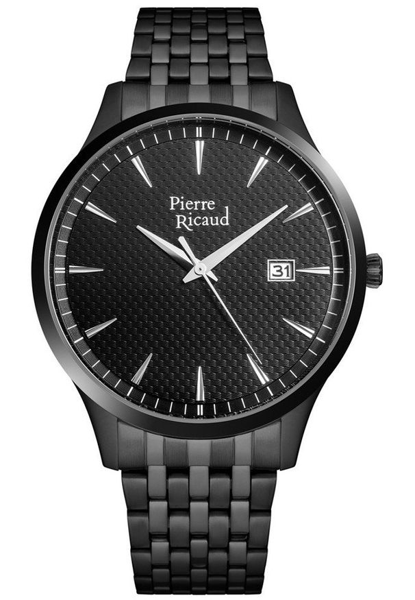 Zegarek męski Pierre Ricaud P91037.B114Q czarny. Kolor: czarny
