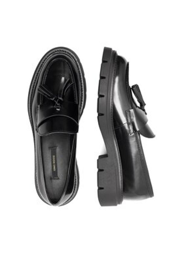 Gino Rossi Loafersy RUBBER-I22 23580AB Czarny. Kolor: czarny. Materiał: skóra