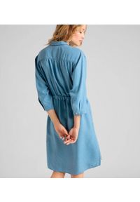 Lee - LEE LONG DENIM DRESS REGULAR FIT DAMSKA SUKIENKA FADED BLUE L50YGIOF. Materiał: denim #6