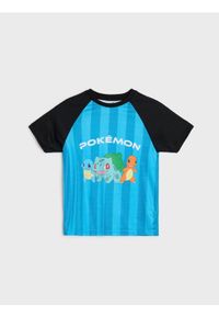 Sinsay - Koszulka z nadrukiem Pokemon - niebieski. Kolor: niebieski. Wzór: nadruk #1