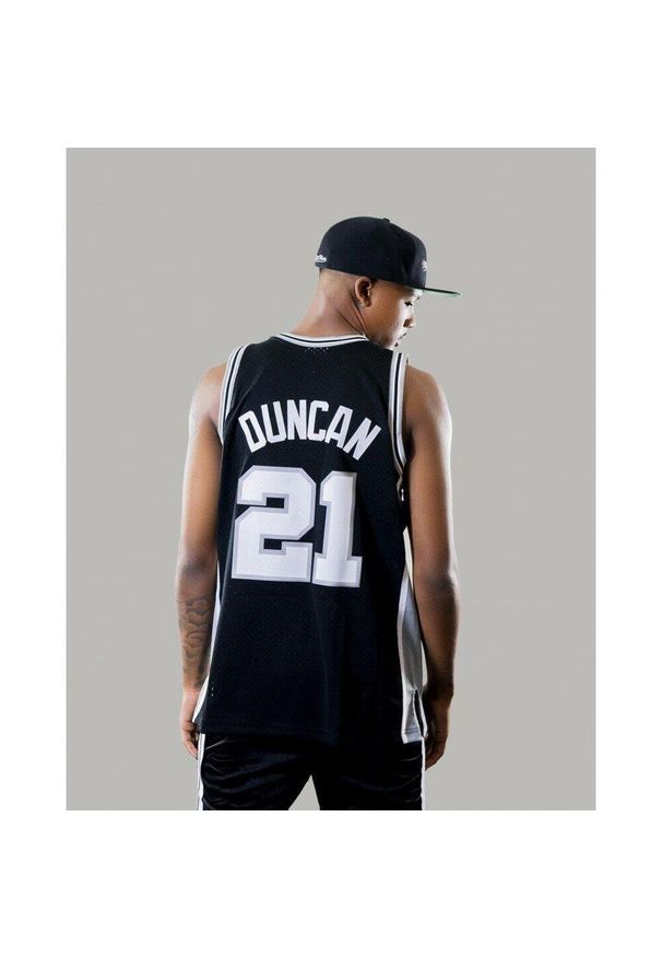 Koszulka męska do koszykówki Mitchell & Ness NBA San Antonio Spurs Tim Duncan. Kolor: czarny. Sport: koszykówka