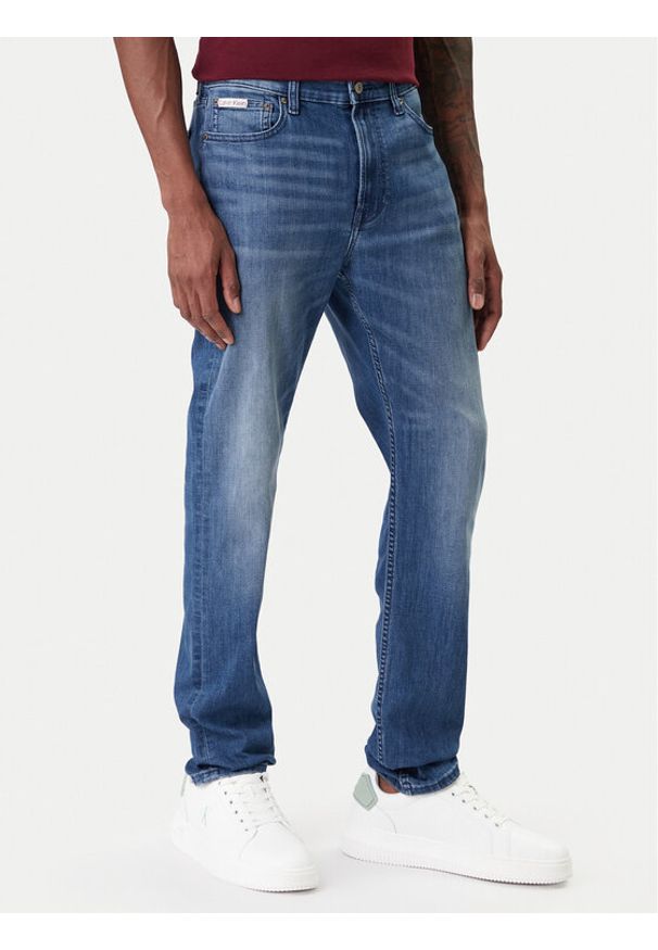 Calvin Klein Jeans Jeansy LV04RE781G Niebieski Slim Fit. Kolor: niebieski