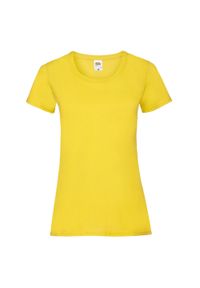FRUIT OF THE LOOM - Koszulka Damska Valueweight. Kolor: żółty