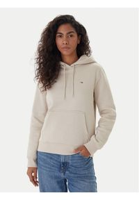Tommy Jeans Bluza Flag DW0DW19958 Beżowy Regular Fit. Kolor: beżowy. Materiał: bawełna #1