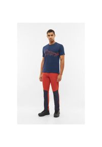 T-shirt męski Viking Lenta Bamboo Light. Kolor: niebieski. Sport: turystyka piesza